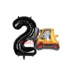 Parti Station İnşaat Forklift Siyah 2 Yaş Balon Set PSFORKLİFBSS