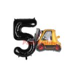 Parti Station İnşaat Forklift Siyah 5 Yaş Balon Set PSFORKLİFBSS
