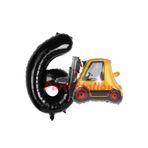 Parti Station İnşaat Forklift Siyah 6 Yaş Balon Set PSFORKLİFBSS