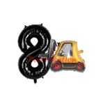 Parti Station İnşaat Forklift Siyah 8 Yaş Balon Set PSFORKLİFBSS