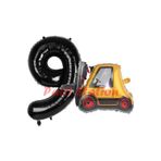 Parti Station İnşaat Forklift Siyah 9 Yaş Balon Set PSFORKLİFBSS