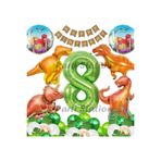 Parti Station Jurassic Dinozor Yeşil 8 Yaş Balon Set PSDİNO