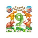 Parti Station Jurassic Dinozor Yeşil 9 Yaş Balon Set PSDİNO