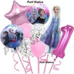Parti Station Karlar Ülkesi Frozen Elsa 1 Yaş Doğum Günü Konsept Balon Set Frozen Elsa Pembe Renk Doğum Günü Seti