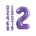 Parti Station Mor 2 Rakam Folyo Balon 76 cm PSmor1balon