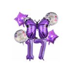 Parti Station Mor Kelebek Temalı 17 Yaş Balon Seti Doğum Günü Dekorasyonu PSmorkelebekbalon