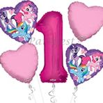 Parti Station My Little Ponny 1 Yaş Balon Set Balon Folyo Set My Little Ponny Konsept Doğum Günü Set Yaş Balon