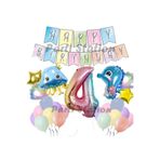 Parti Station Okyanus Deniz Canlıları Mavi 4 Yaş Balon Set PSDENİZX
