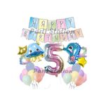Parti Station Okyanus Deniz Canlıları Mavi 5 Yaş Balon Set PSDENİZX