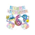 Parti Station Okyanus Deniz Canlıları Mavi 6 Yaş Balon Set PSDENİZX