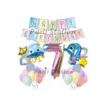 Parti Station Okyanus Deniz Canlıları Mavi 7 Yaş Balon Set PSDENİZX