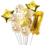 Parti Station Orman Hayvanları Sincap 1 Yaş Balon Set Balon Folyo Set Konsept Sincap Doğum Günü Set Yaş Balon