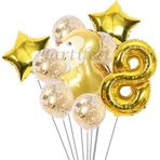 Parti Station Orman Hayvanları Sincap 8 Yaş Balon Set Balon Folyo Set Konsept Sincap Doğum Günü Set Yaş Balon