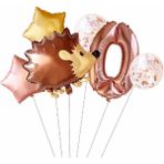 Parti Station Orman Hayvanları Woodland Kirpi Folyo Set Konsept Doğum Günü Set Yaş Balon Set - Çok Renkli - 0