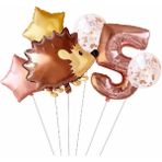 Parti Station Orman Hayvanları Woodland Kirpi Folyo Set Konsept Doğum Günü Set Yaş Balon Set - Çok Renkli - 5