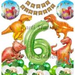 Parti Station Orman Tema Jurassic Park Dinozor Konsept Yeşil Rakam Balon 6 Yaş Dev Balonlu Doğum Günü Balon Set