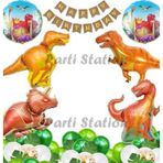 Parti Station Orman Tema Jurassic Park Dinozor Konsept Yeşil Rakam Balon Dev Balonlu Doğum Günü Balon Set