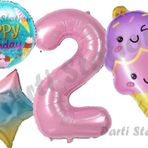 Parti Station Pastane Dondurma Konsept 2 Yaş Doğum Günü Balon Set İce Cream Şeker Tema Doğum Günü Balon