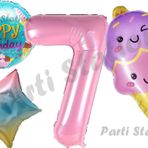 Parti Station Pastane Dondurma Konsept 7 Yaş Doğum Günü Balon Set İce Cream Şeker Tema Doğum Günü Balon