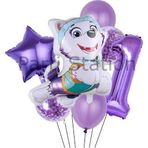 Parti Station Paw Patrol Everst 1 Yaş Balon Set Paw Patrol Everst Doğum Günü Folyo Balon Set