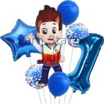 Parti Station Paw Patrol Ryder 1 Yaş Balon Set Paw Patrol Ryder Konsept Doğum Günü Parti Balon Set