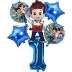Parti Station Paw Patrol Ryder 1 Yaş Lacivert Balon Set Paw Patrol Ryder Konsept Yıldız Doğum Günü Parti Balon Set
