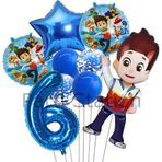 Parti Station Paw Patrol Ryder 6 Yaş Lacivert Balon Set Paw Patrol Ryder Konsept Doğum Günü Parti Balon Set