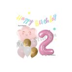 Parti Station Pembe Bulut 2 Yaş Balon Set PSPİNKBULUT