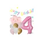 Parti Station Pembe Bulut 4 Yaş Balon Set PSPİNKBULUT