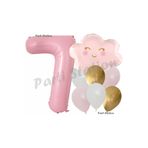 Parti Station Pembe Bulut 7 Yaş Balon Set PSPİNKBULUT-1