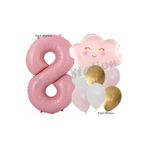 Parti Station Pembe Bulut 8 Yaş Balon Set PSPİNKBULUT-1