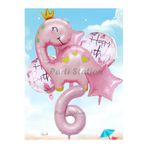 Parti Station Pembe Dinozor 6 Yaş Balon Set PSPİNKDİNO