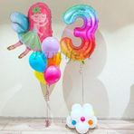 Parti Station Peri Kızı Balon Set Peri Kızı Folyo Balon Set Konsept Doğum Günü Set 3 Yaş Balon