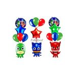 Parti Station Pijamaskeliler Yaş Balon Seti Pjmasks Konsept Helyum Balon Set Pijamaskeli Doğum Günü Set