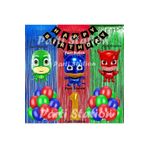 Parti Station PjMasks Balon Set 1 Yaş PjMasks Kedi Çocuk Baykuş Kız Kertenkele Çocuk Konsept Doğum Günü Balon Set