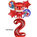 Parti Station Pjmasks Baykuş Kız 2 Yaş Konsept Doğum Günü Balon Set Pijamaskeliler Baykuş Kız Tema Parti Balon Set