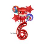 Parti Station PjMasks Baykuş Kız 6 Yaş Konsept Doğum Günü Balon Set Pijamaskeliler Baykuş Kız Tema Parti Balon Set