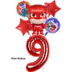 Parti Station Pjmasks Baykuş Kız 9 Yaş Konsept Doğum Günü Balon Set Pijamaskeliler Baykuş Kız Tema Parti Balon Set