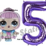 Parti Station Prenses Lol Bebek 5 Yaş Balon Ve Mor Rakam Balon Doğum Günü Parti Set