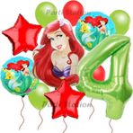 Parti Station . Prensesi Deniz Kızı Prenses Ariel Konsept 4 Yaş Doğum Günü Balon Set Aquaman Ariel Balon Set