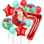 Parti Station . Prensesi Deniz Kızı Prenses Ariel Konsept 7 Yaş Doğum Günü Balon Set Aquaman Ariel Balon Set