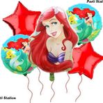 Parti Station . Prensesi Deniz Kızı Prenses Ariel Konsept Doğum Günü Balon Set Aquaman Ariel Balon Set
