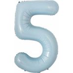 Parti Station Rakam Folyo Balon Bebek Mavisi Mavi 5 Yaş Balon 76 Cm Sayı Balon Uçan Balon Helyum Balon
