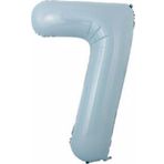 Parti Station Rakam Folyo Balon Bebek Mavisi Mavi 7 Yaş Balon 76 Cm Sayı Balon Uçan Balon Helyum Balon