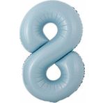 Parti Station Rakam Folyo Balon Bebek Mavisi Mavi 8 Yaş Balon 76 Cm Sayı Balon Uçan Balon Helyum Balon