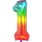 Parti Station Rakam Folyo Balon Gökkuşağı Rakam Balon Renkli 1 Yaş Balon 76 Cm Sayı Balon Uçan Balon Helyum Balon
