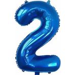 Parti Station Rakam Folyo Balon Lacivert Rakam Balon Mavi 2 Yaş Balon 76 Cm Sayı Balon Uçan Balon Helyum Balon