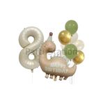Parti Station Retro Dinozor Tema 8 Yaş Balon Set PSBOHODİNO