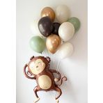 Parti Station Safari Konsept Maymun Balon Set Sevimli Maymun Balon Buketi Doğum Günü Monkey Balloon Set