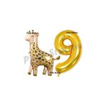 Parti Station Safari Zürafa Gold 9 Yaş Doğum Günü Balon Set PSZÜRO-3